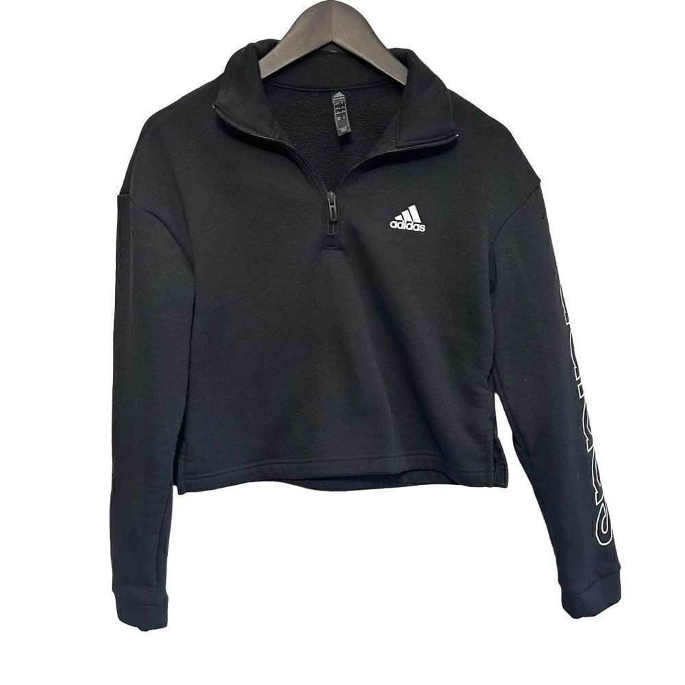 Adidas cropped quarter zip size small